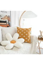 Nordic White Daisy Flower Pillow