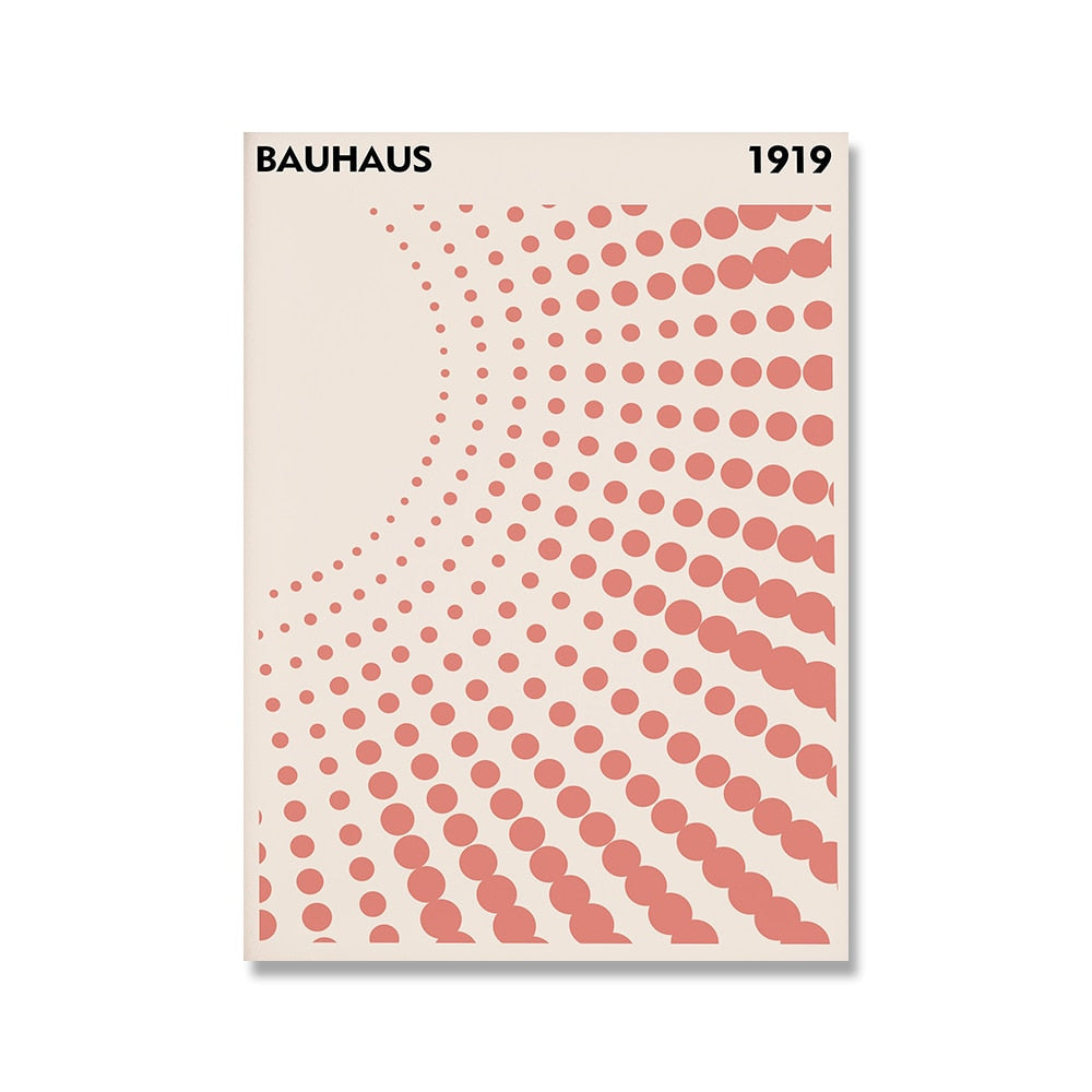 Bauhaus Geometric Canvas Poster