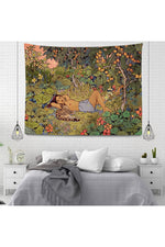 Forest-Inspired Velvet Mandala Tapestry