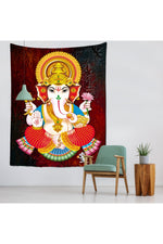 Lord Ganesha Mandala Tapestry