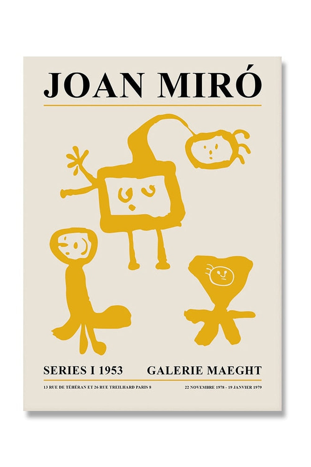 Joan Miro Inspired Canvas Poster