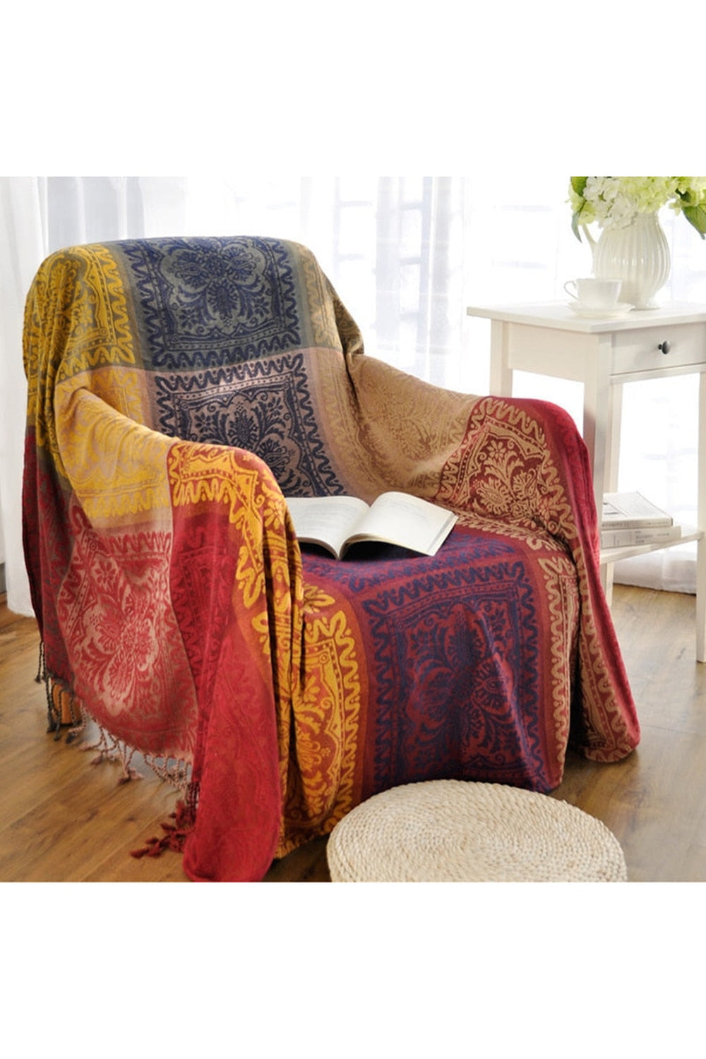 Fall Decor Ethnic Style Cozy Blanket