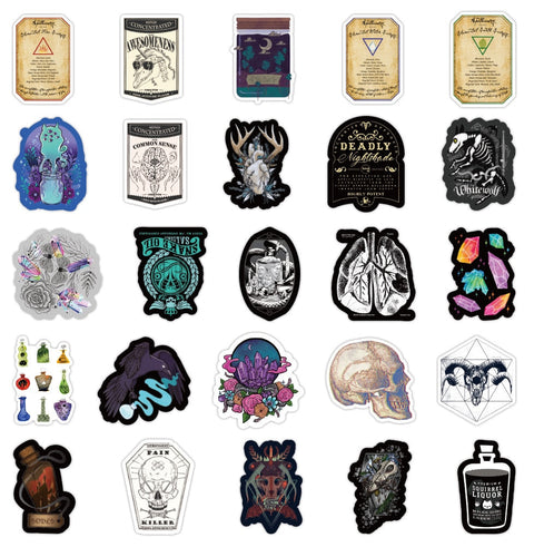 Trippy Apothecary Scrapbooking Stickers