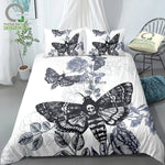 Gothic Black Death Moth Bedding Set