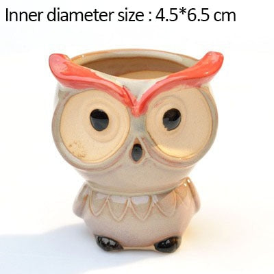 Wise Owl Ceramic Flower Pot