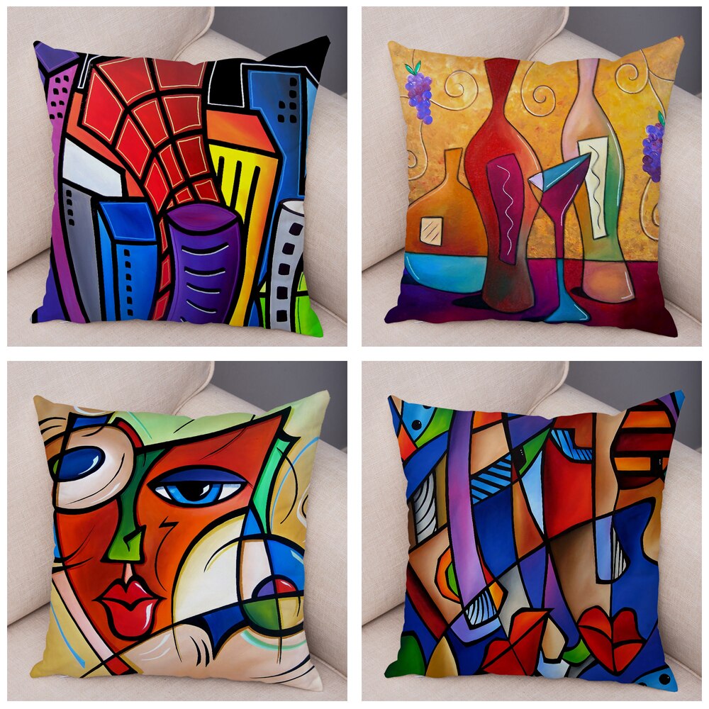 Indie Abstract Art Pillow Case