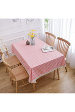 Pink Heart Pattern Tablecloth