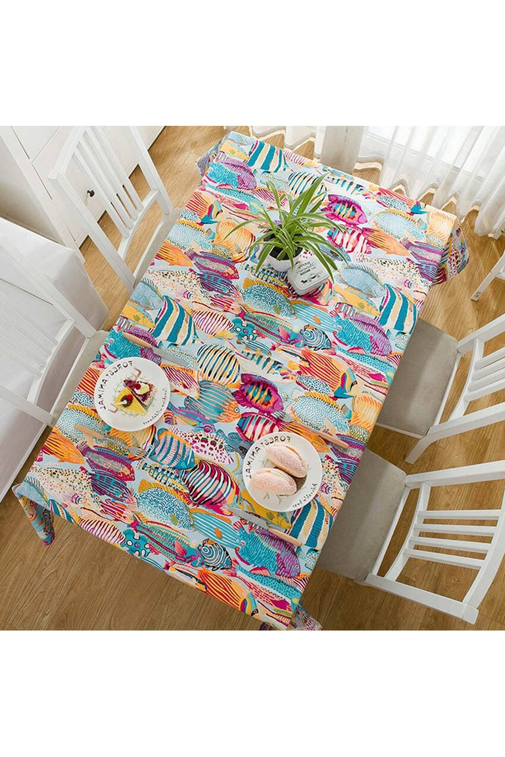 Oceanic Tropical Fish Tablecloth