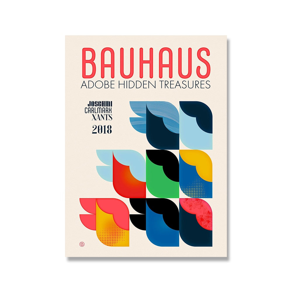 Abstract Bauhaus Decor Canvas Poster