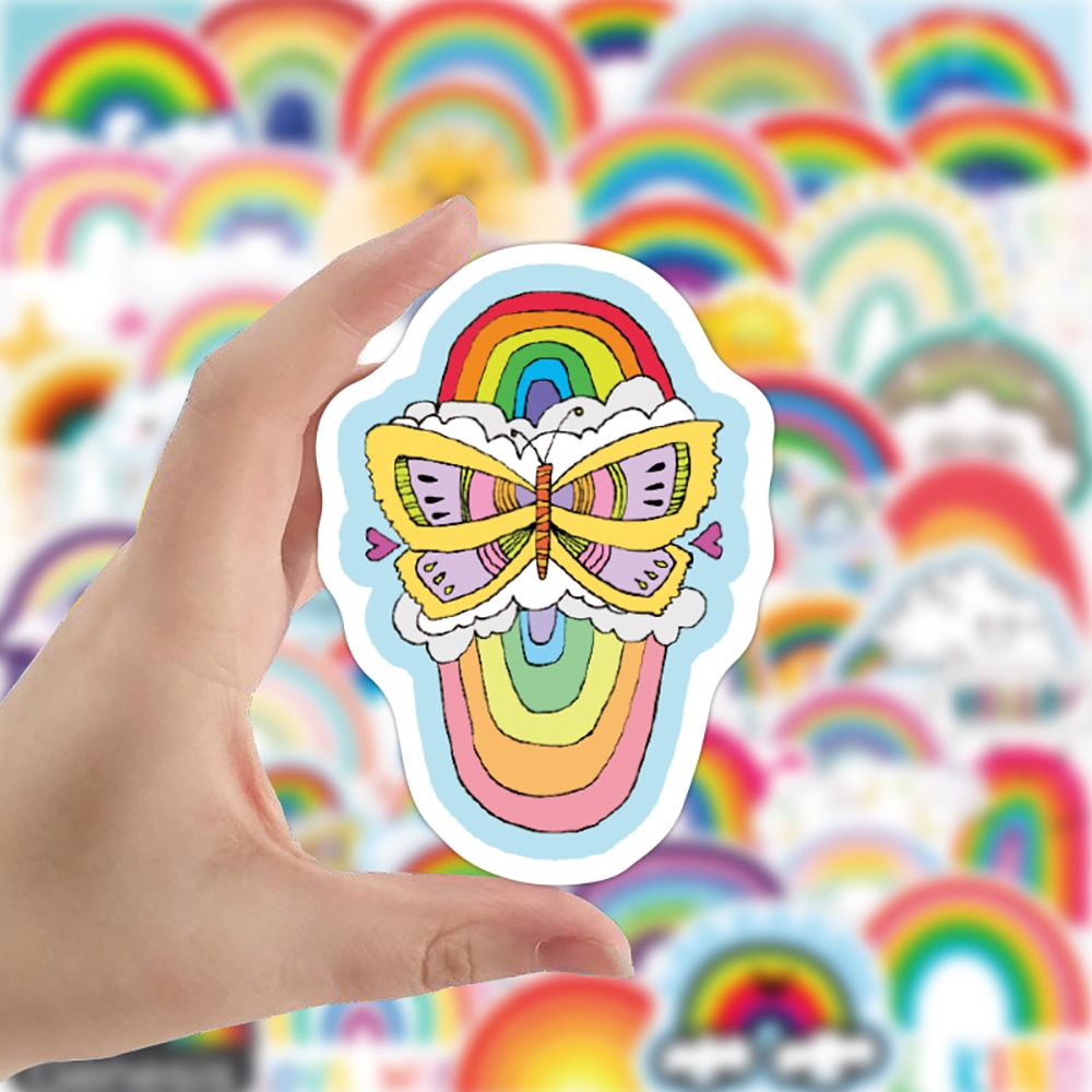 Kawaii Rainbow Bridge Stickers