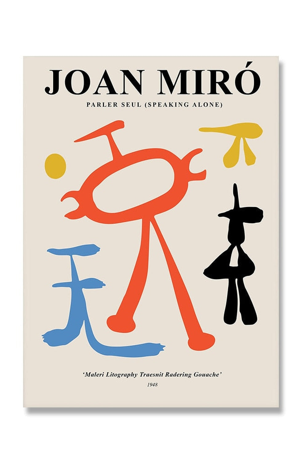 Joan Miro Inspired Canvas Poster