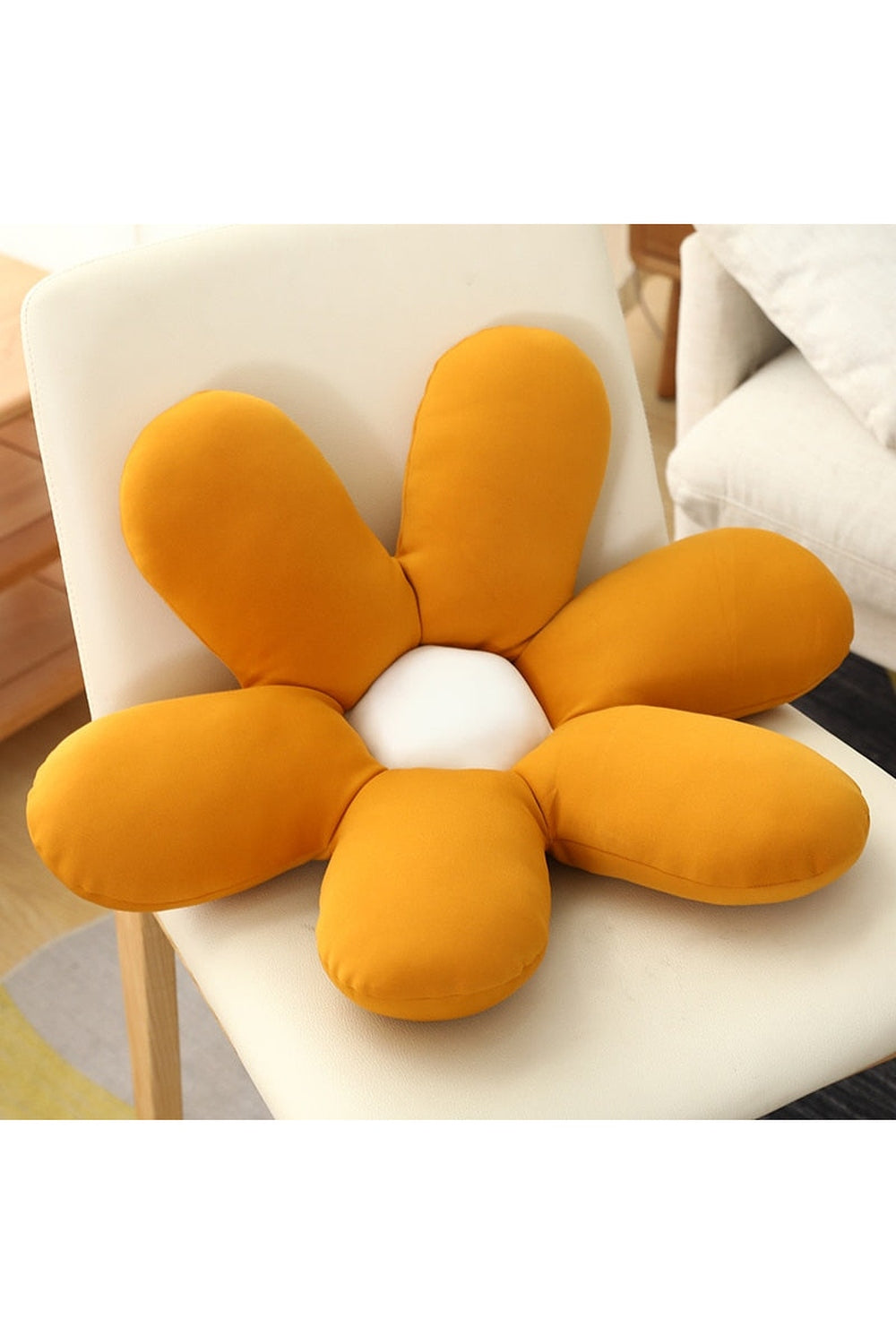 Nordic White Daisy Flower Pillow