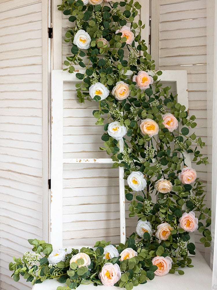 Cottagecore Artificial Peony Plants Garland