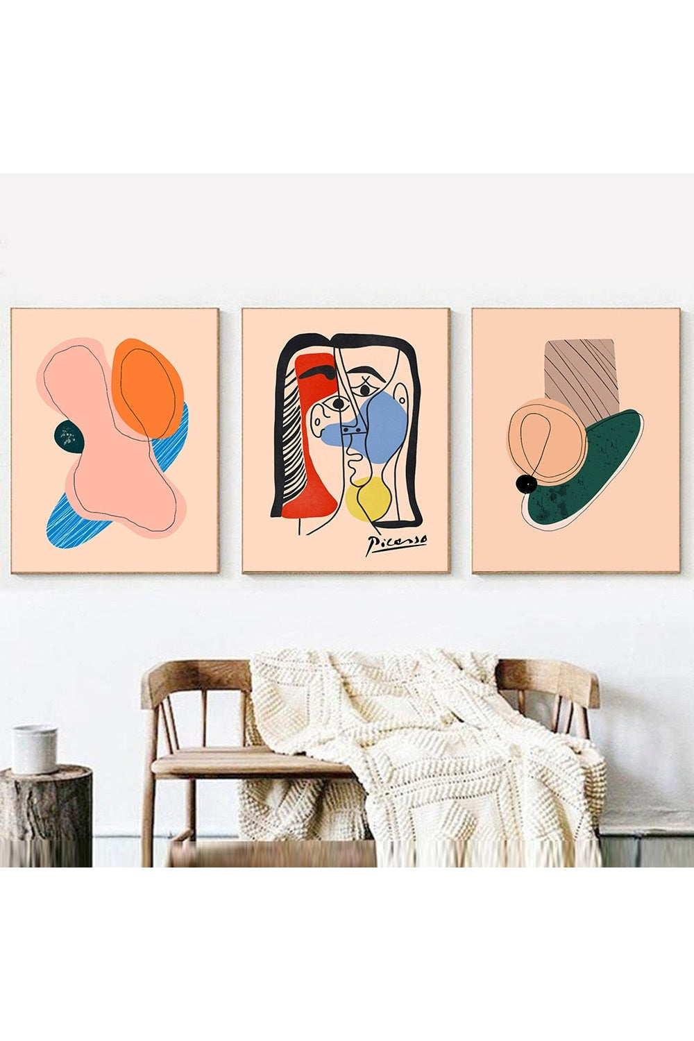 Picasso Inspired Artwork Canvas Poster