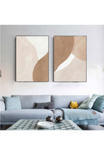 Beige Abstract Canvas Poster - Light Academia