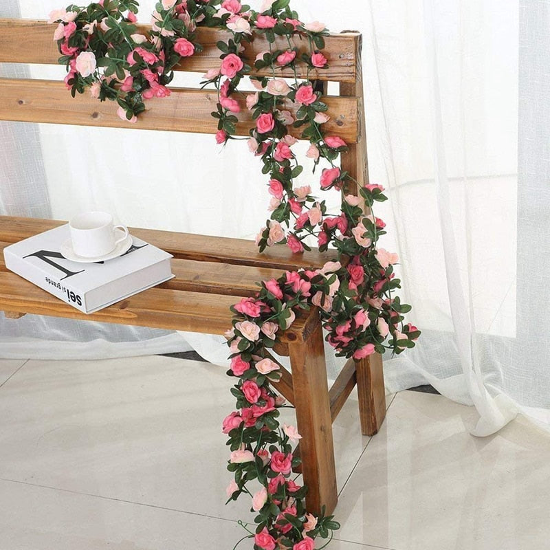 Blossoming Artificial Rose Vine - 250CM