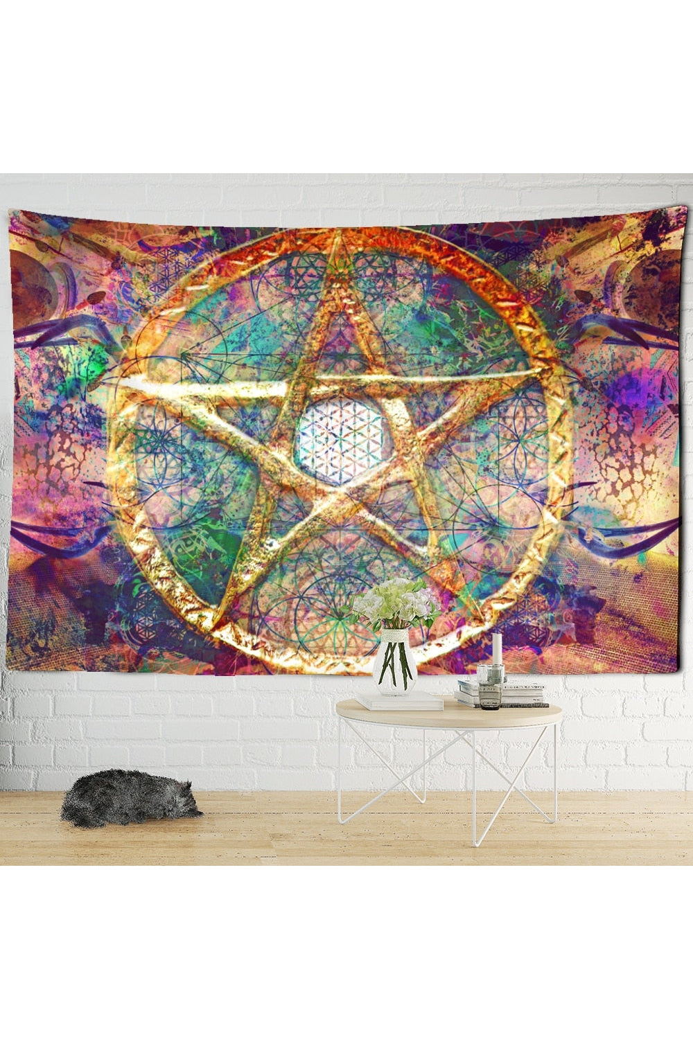 Colorful Mandala Tapestry Design