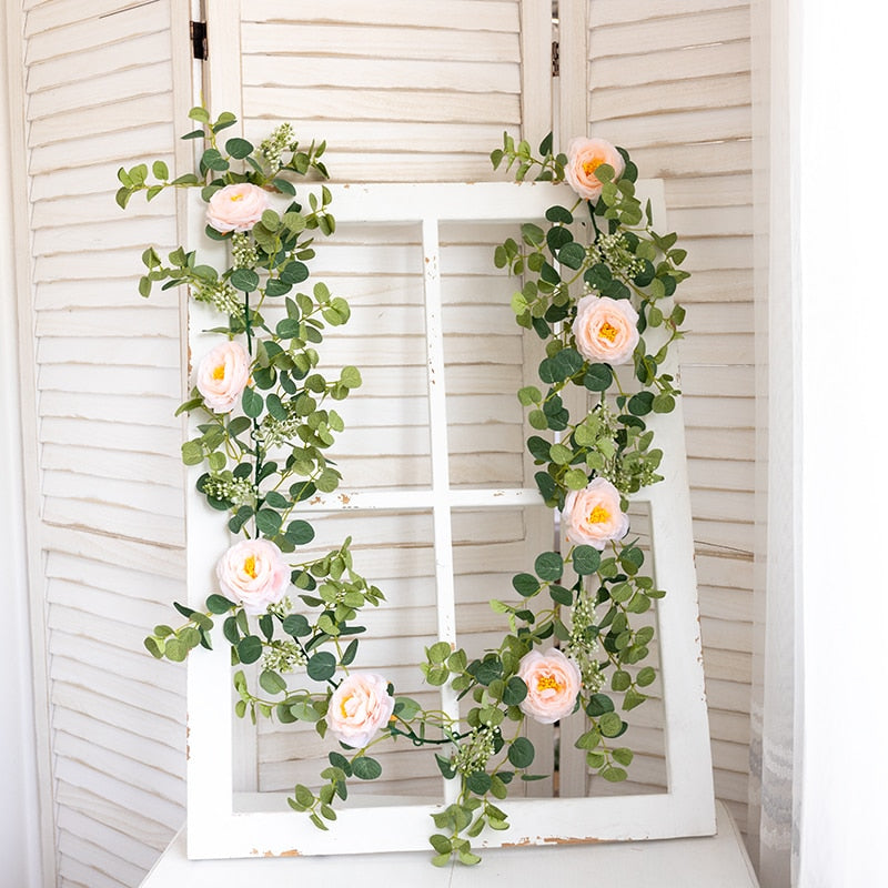 Cottagecore Artificial Peony Plants Garland