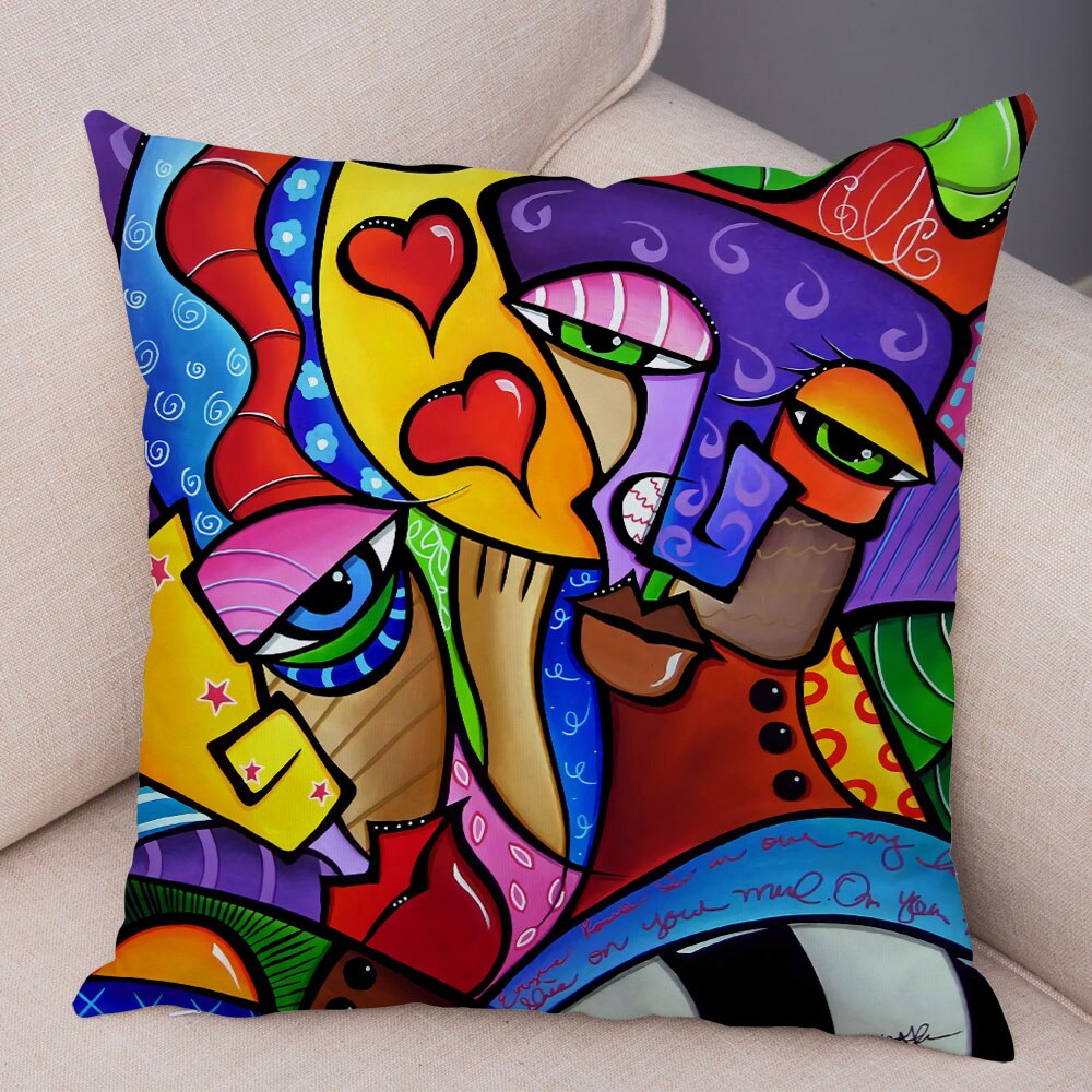 Indie Abstract Art Pillow Case