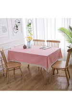 Pink Heart Pattern Tablecloth