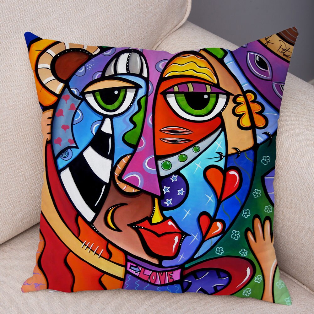 Indie Abstract Art Pillow Case