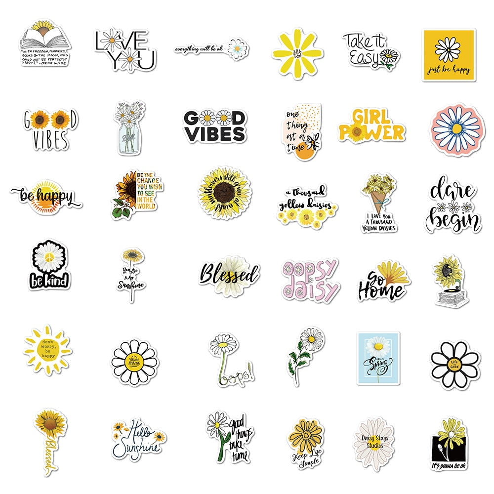 Cottagecore Daisy Scrapbooking Stickers