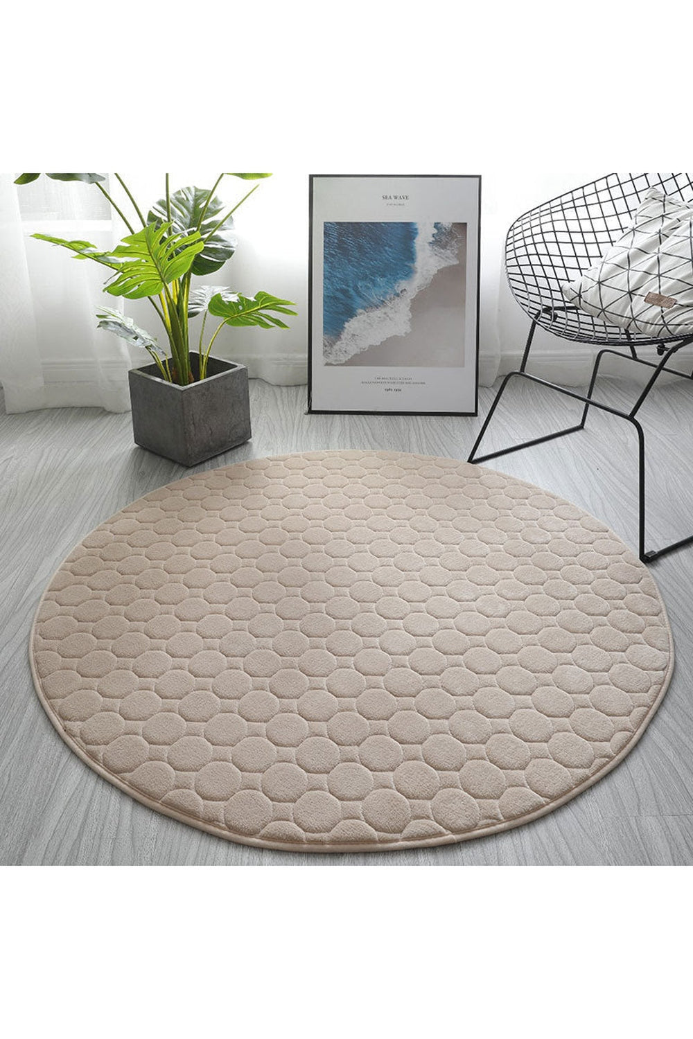 Thickened Pastel Round Rug