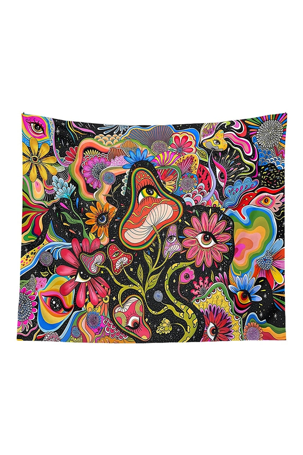 Universe Mushrooms Psychedelic Tapestry