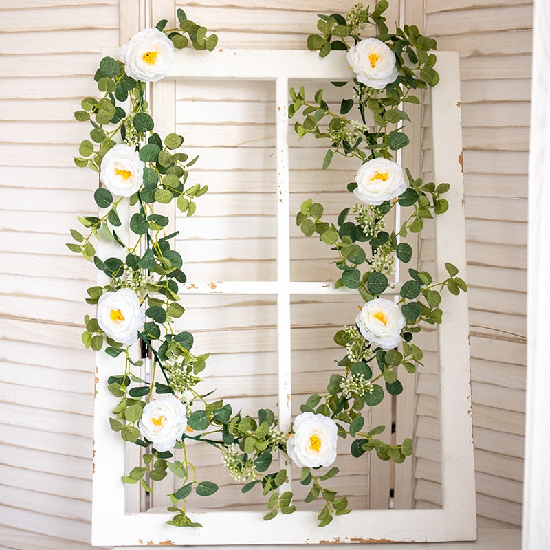 Cottagecore Artificial Peony Plants Garland