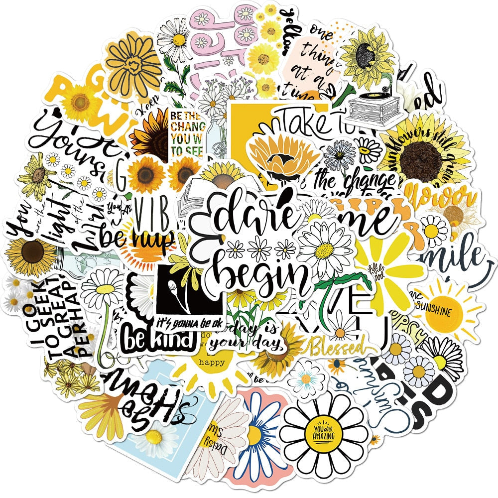 Whimsical Daisy Scrapbooking Stickers