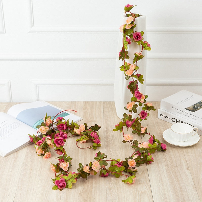 Blossoming Artificial Rose Vine - 250CM