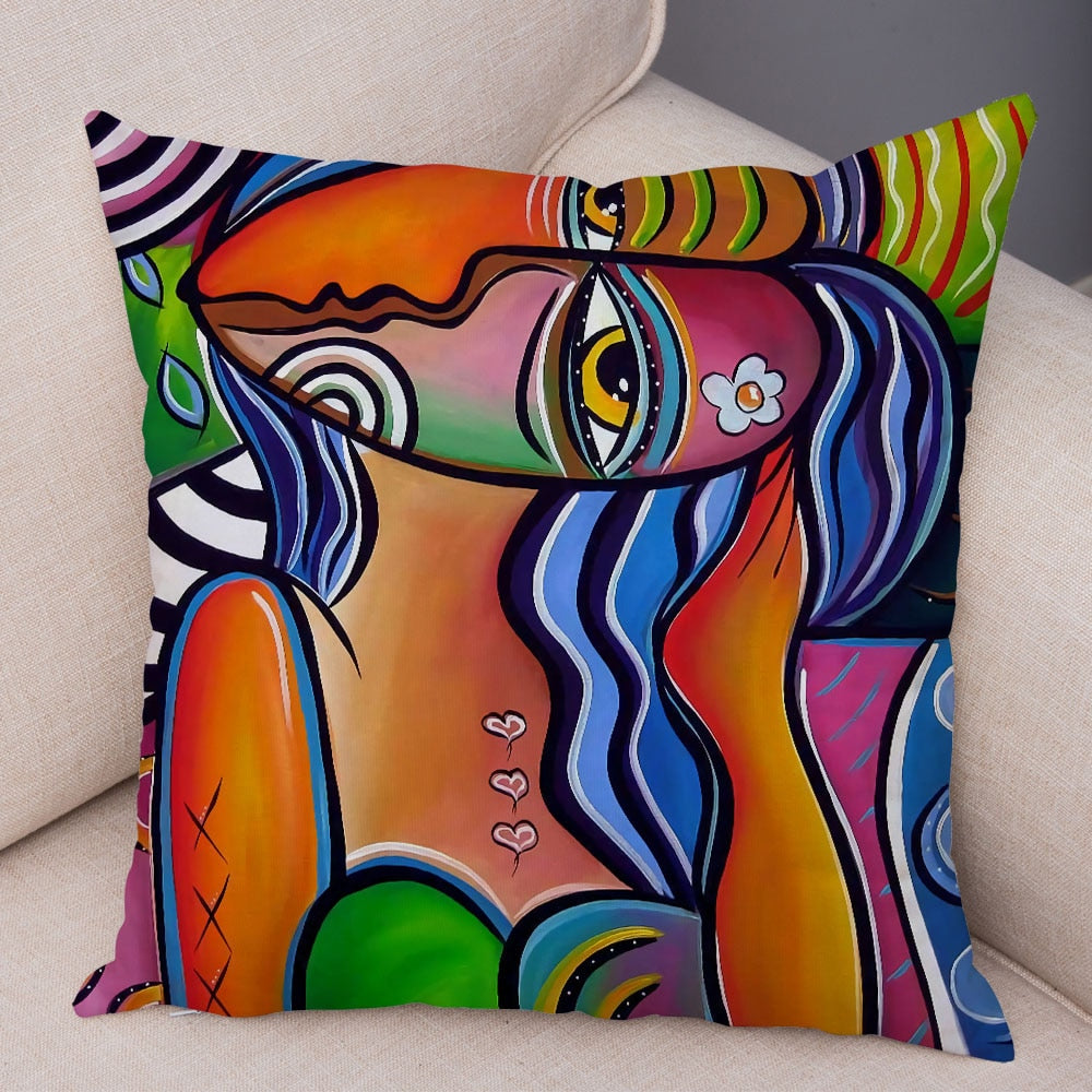 Indie Abstract Art Pillow Case