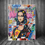 Artsy Graffiti Mona Lisa Poster