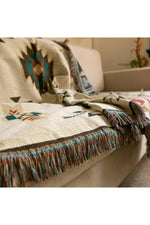 Ethnic Geometric Sofa Blanket