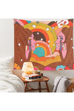 Vibrant Psychedelic Art Wall Tapestry