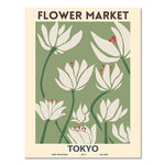 Cottagecore Flower Market Canvas Poster