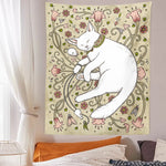 Coquette Cute Cat Tapestry