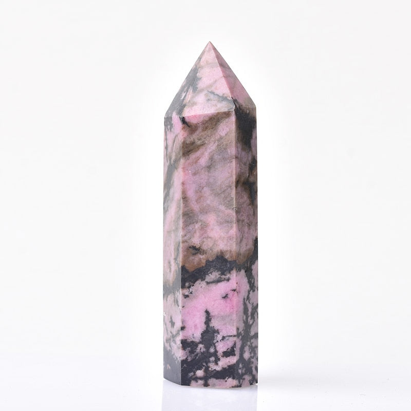 Pastel Goth 1pc Rhodonite Crystal Obelisk