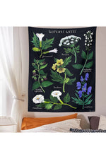 Dark Botanical Wall Tapestry