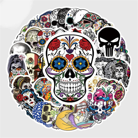 Grunge Skull Scrapbooking Stickers