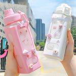 Pastel Design Square Water Bottle