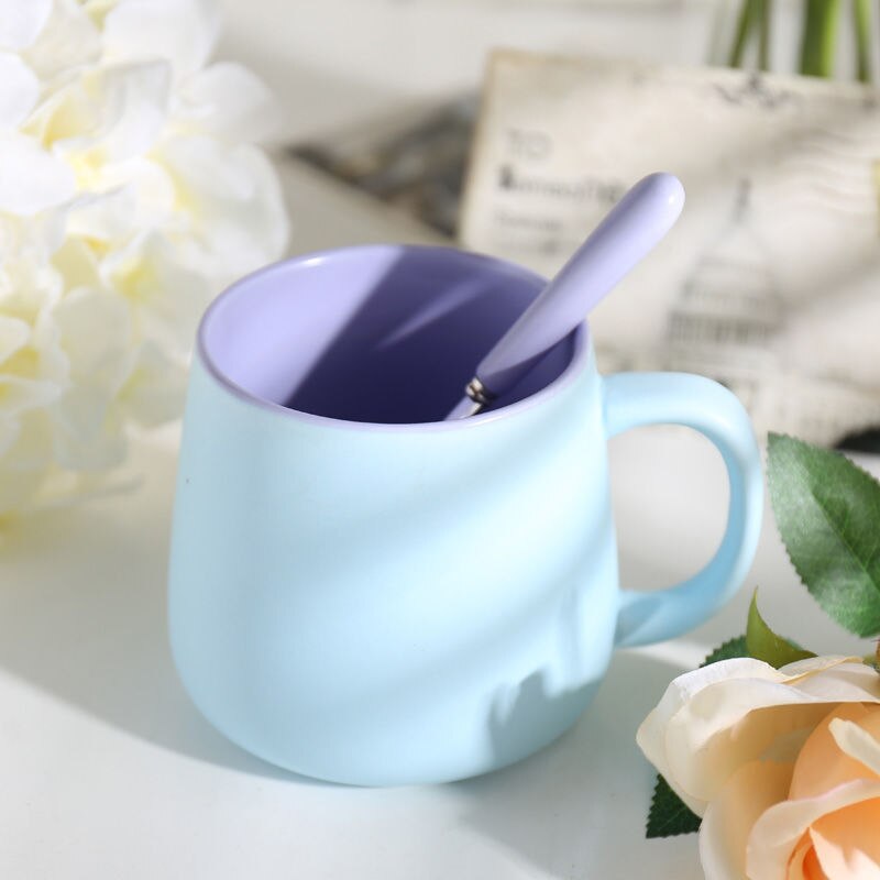 Solid Ceramic Mug with Lid