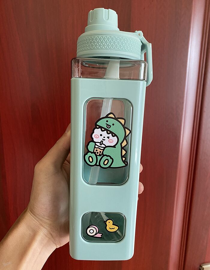 Kawaii Pastel Square Water Bottle