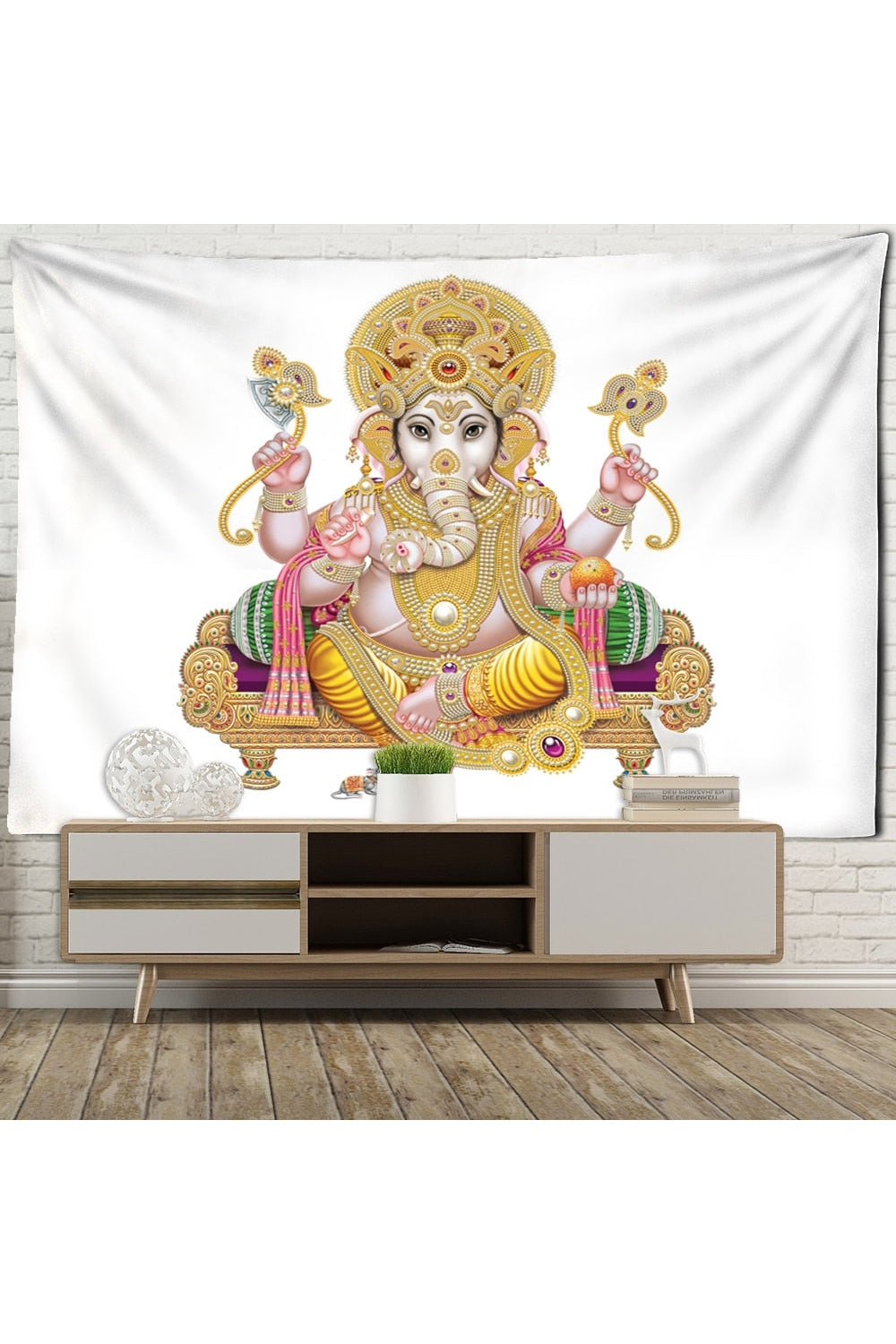 Lord Ganesha Mandala Tapestry