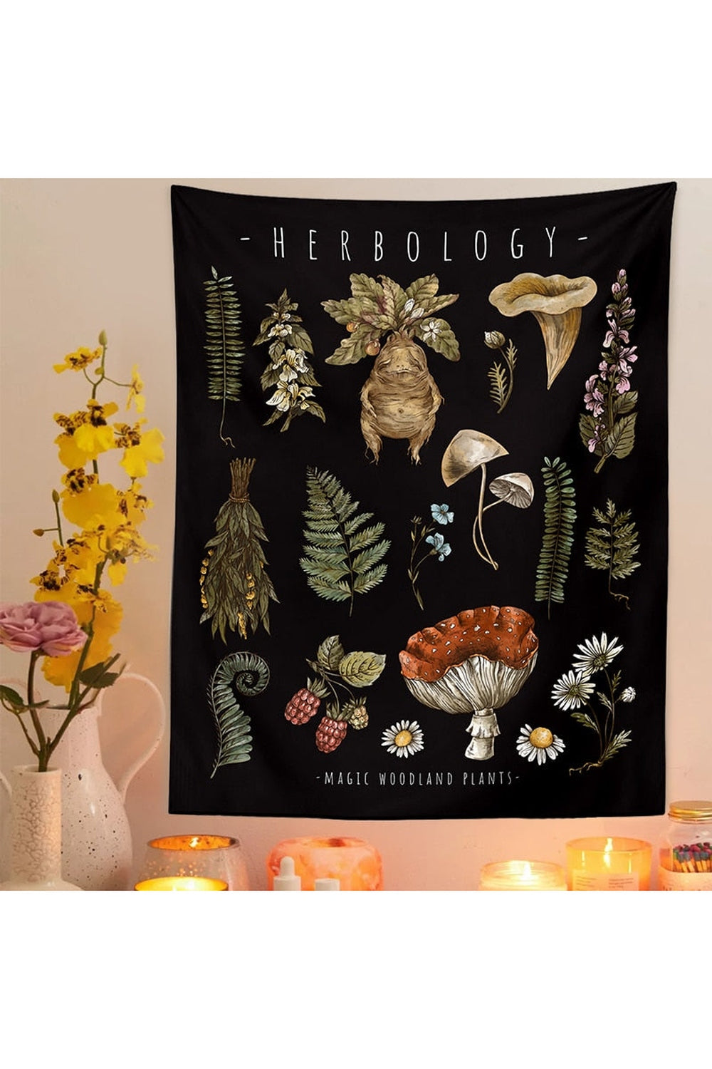 Herbology Inspired Wall Tapestry