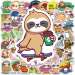 Kawaii Sloths Laptop Stickers