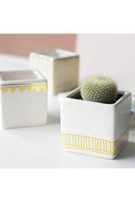 Square Ceramic Artistic Flower Pot