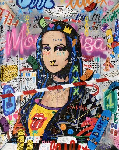 Artsy Graffiti Mona Lisa Poster