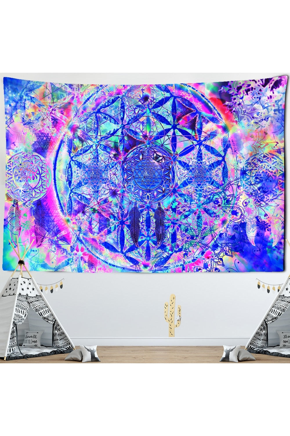 Colorful Mandala Tapestry Design