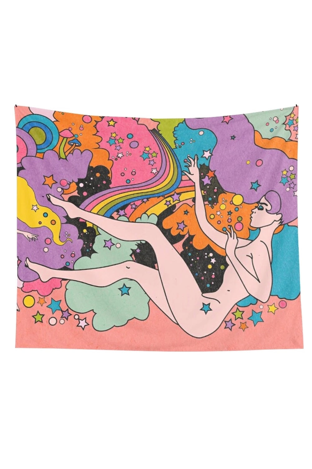 Vibrant Psychedelic Art Wall Tapestry